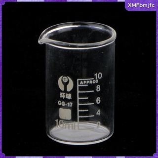 forma baja medición de vidrio graduado vaso de química laboratorio cristalería 10ml (9)