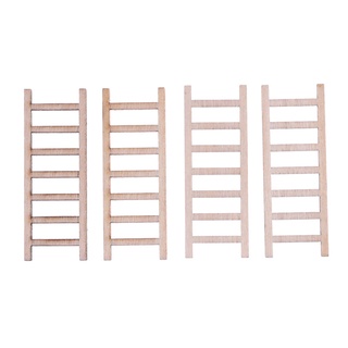 4 pzs escalera de madera miniatura para decoración del hogar/móviles