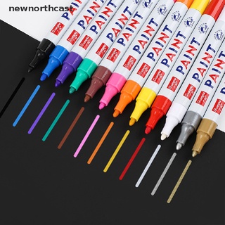 [newnorthcast] rotulador de pintura de 12 colores a prueba de decoloración, neumático de coche, rodadura, cd, metal permanente