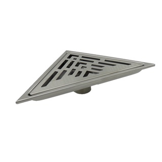 Bathtub shower drainage floor drain stainless steel triangle invisible bathroom floor drainage waste