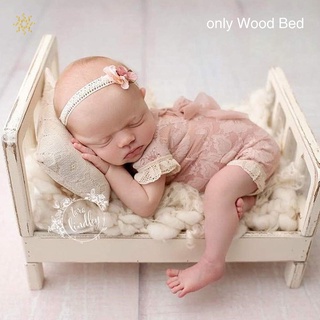 Accesorios de fotografía para recién nacidos, bebé foto telón de fondo Diy pequeña cama de madera desmontable estudio cuna tiro accesorios CEP