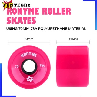 [Fenteer2 3c] 4 piezas ruedas de patineta 70x51mm Roller Cruiser accesorios de mantenimiento