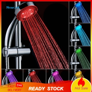 <NEWCAT> Grifo LED 7 colores cambiantes de mano cabeza de ducha baño arco iris flujo de agua