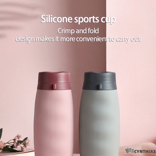 600ml plegable taza deportiva de silicona plegable taza deportiva botella cynthia
