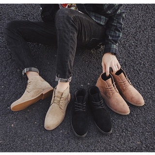 Moda puntiaguda botas de cuero de los hombres botas de invierno zapatos de invierno para los hombres 2019 botas masculinas para hombre botas de tobillo (8)