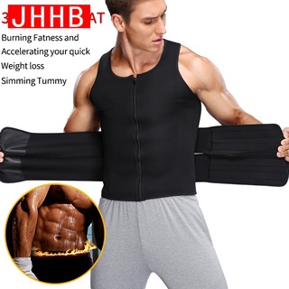 hombres cuerpo shaper cintura entrenador sauna chaleco doble cinturón sudor camisa corsé top abdomen adelgazar shapewear grasa quemar fitness top (1)