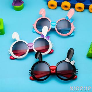 Kidsup niños niñas niños lindo Anti-UV conejo oreja gafas de sol para fotografía al aire libre playa (1)