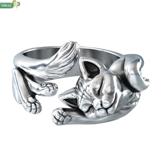 Emilee orejas regalos lindo gato ajustable mujeres anillos