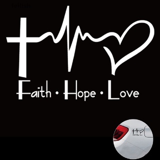 [fellish] fe esperanza amor vinilo coche pegatina de dibujos animados jesús cristiano religiou biblia símbolo 436co