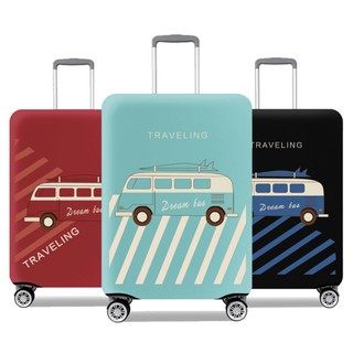 cubiertas de equipaje bus imagen protector de equipaje engrosamiento maleta a prueba de polvo cubierta [ambos lados cremalleras]