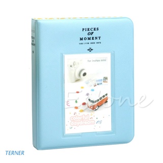 tern - carcasa para álbum de fotos de 64 bolsillos para fujifilm instax mini8 7s 25 50s 90, color azul