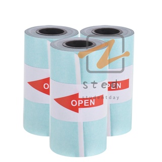 Rollo de papel adhesivo imprimible, papel térmico directo con autoadhesivo 57*30 mm para PeriPage A6 Pocket impresora térmica para PAPERANG P1/P2 Mini impresora fotográfica, 3 rollos