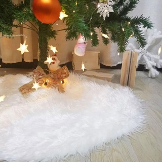 Árbol de navidad falda adorno 90/120cm diámetro árbol de navidad decoración inferior pelo Tufted árbol de navidad falda (4)