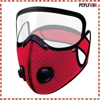 [pre-lotividades] Máscara Facial Capa 5 Ply cubre Boca Unisex Escudo De polvo cara con protección De ojos y Válvula De respiración ajustable correa
