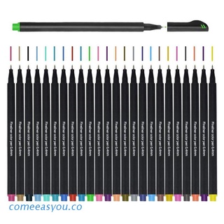 comee 24 fineliner - juego de bolígrafos de color (0,4 mm, punto fino)