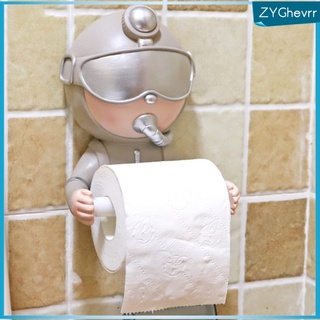 Funny Cartoon Diver Toilet Paper Holder Wall Mounted Tissue Stand Ornament