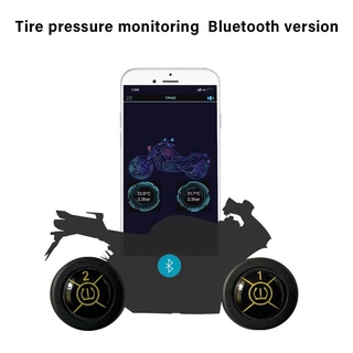 2Pcs Bluetooth 5.0 motocicleta TPMS sistema de alarma de presión de neumáticos Sensor Android/IOS sistema de monitoreo de presión de neumáticos 8.0 Bar (4)