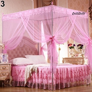 bilibili - mosquitera de encaje para princesa, diseño de mosquitero, sin marco, para cama queen king (7)