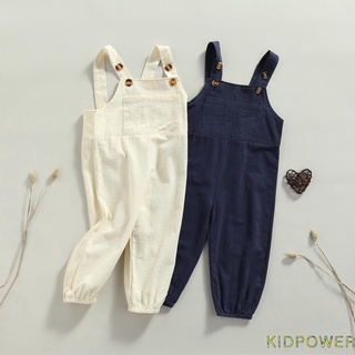 Kprq-Kids - pantalones de tirantes para niños, Color sólido, tirantes sueltos para niños pequeños
