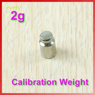 cada 2 g gramos de calibración de peso de precisión de la joyería de la balanza de bolsillo digital