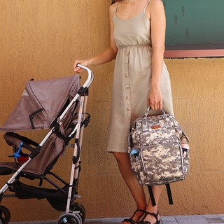 Algunos pañales bolsa mochila grande cambio de pañales bolsa de bebé impermeable mamá maternidad bolsa de viaje mochila con correas de cochecito puerto de carga USB y cambiador para mamá y papá