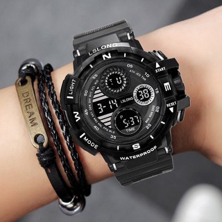 Reloj digital / reloj masculino / reloj deportivo con correa de silicona / LED luminoso / calendario, impermeable
