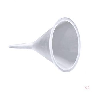 2Piece Small Clear Plastic Lab Chemical Liquid Narrow Neck Filling Funnel (5)