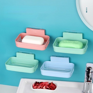 Caja de jabón perforada gratis para colgar en la pared, estante de jabón, soporte para el hogar