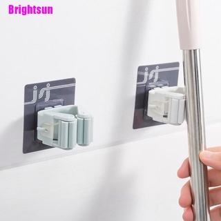 [Brightsun] Organizador de fregona montado en la pared, soporte para cepillo, escoba, estante de almacenamiento