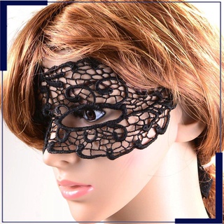 LADY BLACK halloween mascarada atractiva señora negro encaje máscara hueco gatos velos