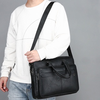 los hombres de negocios tote retro maletín de hombro bolsa de mensajero bolsa de ordenador portátil bolso bolso bolso para los hombres
