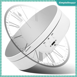 [SimpleShop37] 360 soporte giratorio de pantalla giratoria espejo 3 para tartas, joyería, color blanco (4)