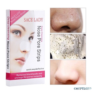 cryptlord SACE LADY Blackhead Remover Strips Deep Cleansing Nose Pore Cleaner Facial Mask 1pcs cryptlord