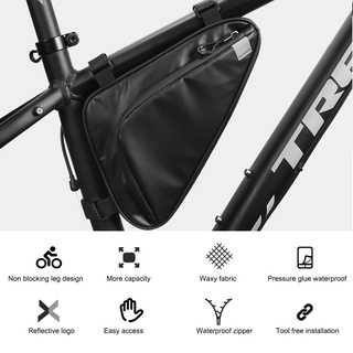 joinvelly bolsa triangular de bicicleta de carretera impermeable a prueba de polvo ciclismo frontal bolsas de tubo