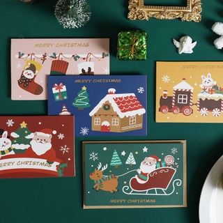 Tarjeta de navidad creativa de dibujos animados encantadora tarjeta de navidad con sobre lindo dada ilustración de navidad ttaa88.my10.19
