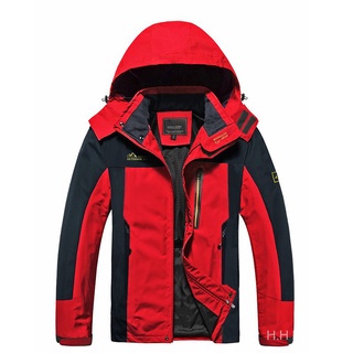 Al aire libre de los hombres impermeable más el tamaño de Camping senderismo chaquetas térmicas deporte cortavientos invierno delgada chaqueta abrigos (1)