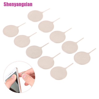 [Shenyangxian] 10 agujas de acero inoxidable para tarjeta Sim, bandeja de eliminación de la herramienta de la llave del Pin