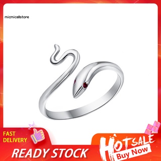 Mic anillo de dedo de serpiente ondulado ajustable para mujer decoración de banquete joyería