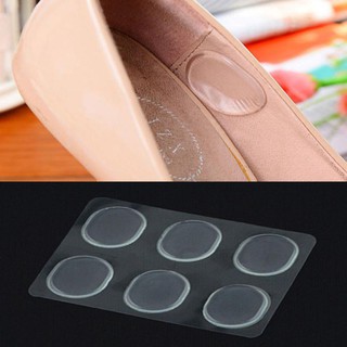 6 pzs almohadillas adhesivas para el cuidado de zapatos/colchones de silicona para talón/cojín para plantillas