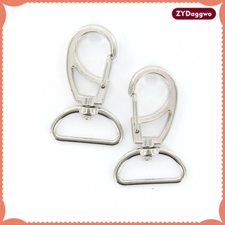 10x Metal Key Chain Trigger Snap Hook Silver Sturdy Swivel Clasp Handicrafts