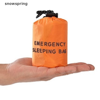Snowspring Reusable Emergency Sleeping Bag Waterproof Survival Camping Travel Bag & Whistle CO