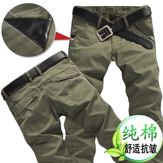 Pantalones Casuales Para Hombre De Felpa Engrosada Versátil SLIM Recto o (2)