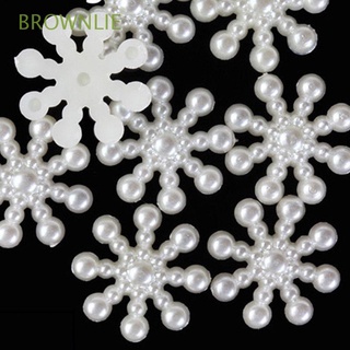 brownlie craftwhite copo de nieve cardmaking navidad flatback perla boda artesanía diy 100pcs decoración tarjeta embellecimiento/multicolor