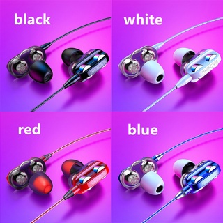 MAYSHOW In-Ear Auriculares Deportivos 3.5mm Con Cable Doble Altavoz Con Micrófono Soporte De Llamada Dual Drive Estéreo 4D Bass/Multicolor (2)