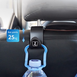 Universal coche asiento trasero reposacabezas soporte gancho para Luxgen MPV SUV ZS HS Gravity Auto Styling emblema insignia ganchos accesorios (8)
