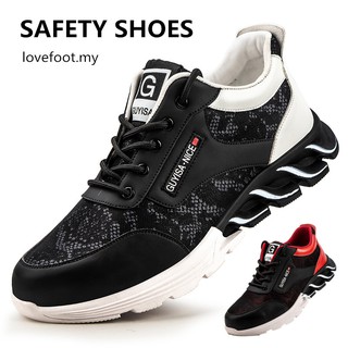 LOVEFOOT Anti-Aplastamiento piercing Zapatos De Seguridad De Los Hombres Del Dedo Pie De Acero Trabajo