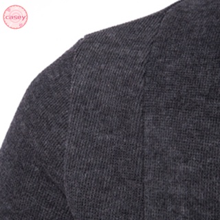 Mens Solid Blazer Cardigan Long Sleeve Casual Slim Fit Sweater Jacket Knit Coat (5)
