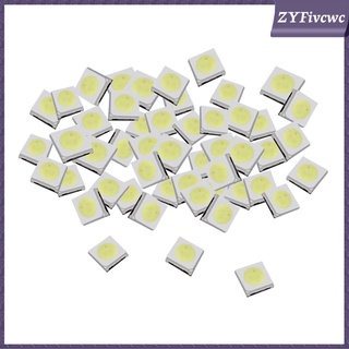 paquete de 50 3535 1w 3v alto rendimiento smd led cob chip ilumina perlas blancas