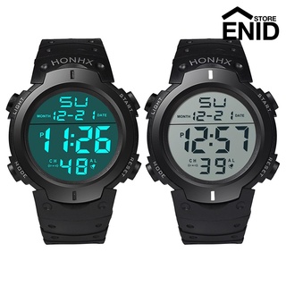 HONHX reloj de pulsera Digital deportivo con retroiluminación con correa ajustable Unisex