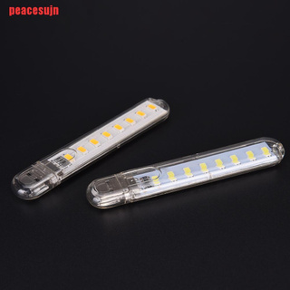[peacesujn] lámpara LED USB de alimentación móvil 8 Leds/lámpara LED de iluminación para computadora/noche
